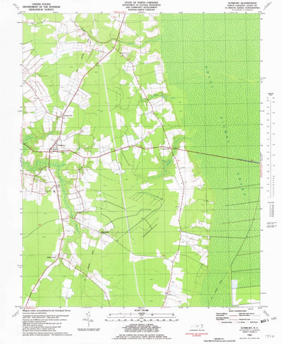 United States Geological Survey Sunbury, NC (1981, 24000-Scale) digital map