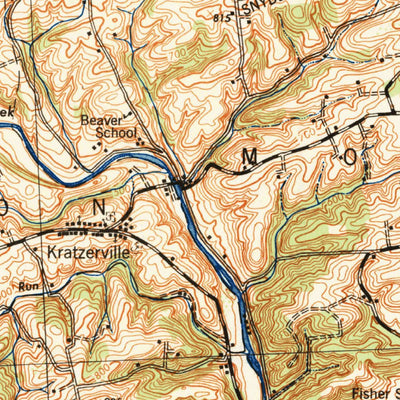 United States Geological Survey Sunbury, PA (1943, 62500-Scale) digital map