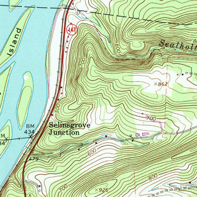 United States Geological Survey Sunbury, PA (1965, 24000-Scale) digital map