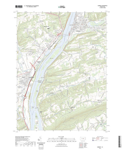 United States Geological Survey Sunbury, PA (2023, 24000-Scale) digital map