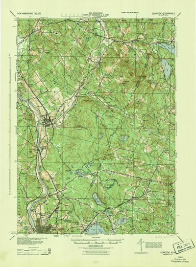 United States Geological Survey Suncook, NH (1944, 62500-Scale) digital map
