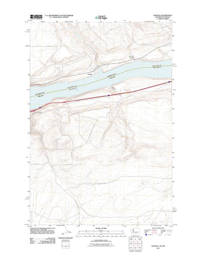 United States Geological Survey Sundale, WA-OR (2011, 24000-Scale) digital map