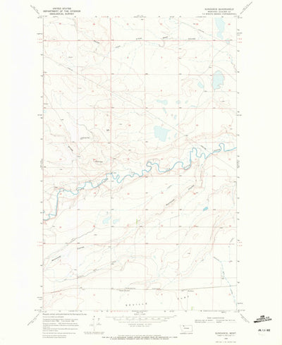 United States Geological Survey Sundance, MT (1968, 24000-Scale) digital map