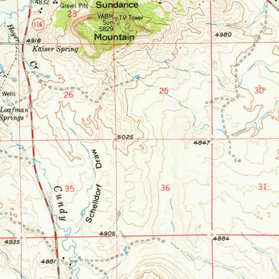 United States Geological Survey Sundance, WY (1958, 62500-Scale) digital map