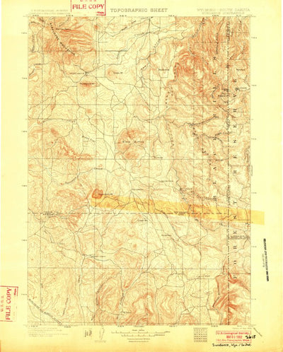 United States Geological Survey Sundance, WY-SD (1902, 125000-Scale) digital map