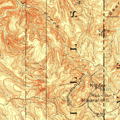 United States Geological Survey Sundance, WY-SD (1902, 125000-Scale) digital map