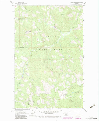 United States Geological Survey Sunday Mountain, MT (1963, 24000-Scale) digital map