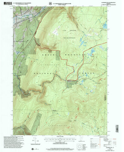 United States Geological Survey Sunderland, VT (1997, 24000-Scale) digital map