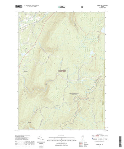 United States Geological Survey Sunderland, VT (2021, 24000-Scale) digital map