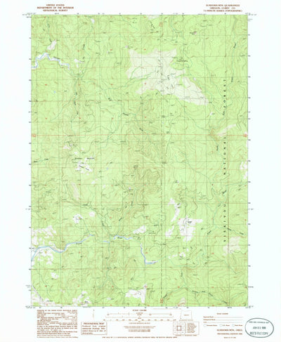 United States Geological Survey Sundown Mountain, OR (1986, 24000-Scale) digital map