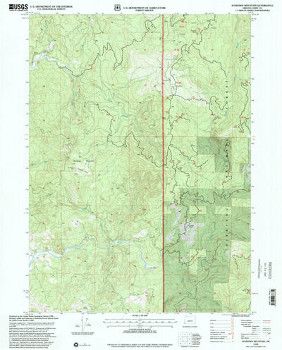 United States Geological Survey Sundown Mountain, OR (1998, 24000-Scale) digital map