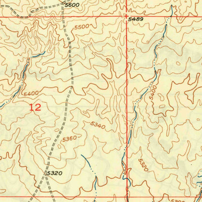 United States Geological Survey Sundquist Ranch, WY (1950, 24000-Scale) digital map