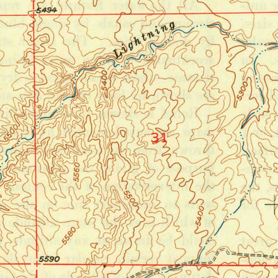 United States Geological Survey Sundquist Ranch, WY (1950, 24000-Scale) digital map