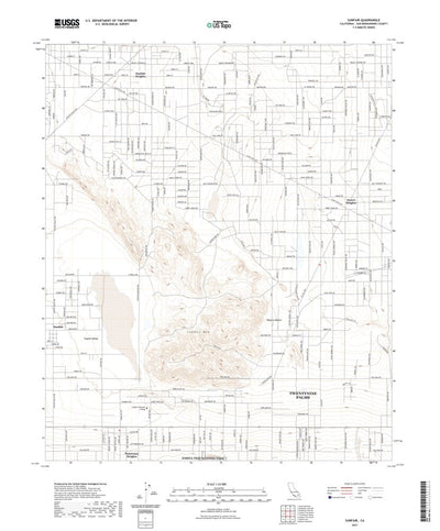 United States Geological Survey Sunfair, CA (2021, 24000-Scale) digital map