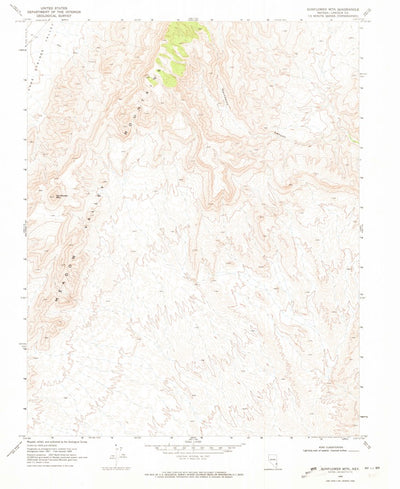United States Geological Survey Sunflower Mountain, NV (1969, 24000-Scale) digital map