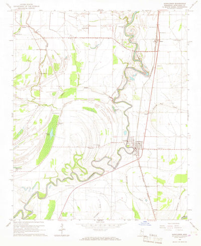 United States Geological Survey Sunflower, MS (1966, 24000-Scale) digital map