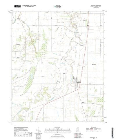 United States Geological Survey Sunflower, MS (2020, 24000-Scale) digital map