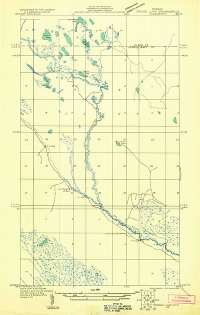 United States Geological Survey Sunken Lake, MI (1931, 31680-Scale) digital map