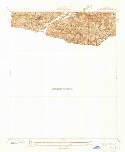 United States Geological Survey Sunland, CA (1933, 24000-Scale) digital map