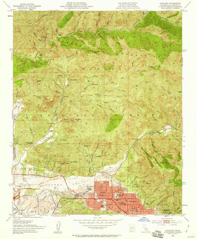 United States Geological Survey Sunland, CA (1953, 24000-Scale) digital map