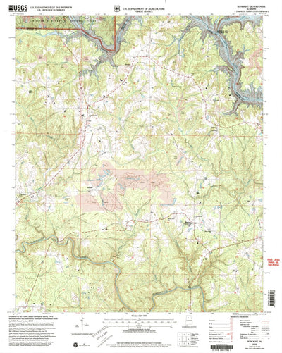 United States Geological Survey Sunlight, AL (2000, 24000-Scale) digital map