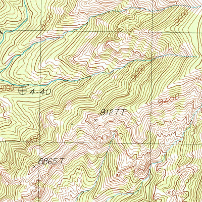 United States Geological Survey Sunlight Peak, WY (1989, 24000-Scale) digital map