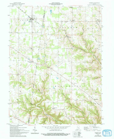 United States Geological Survey Sunman, IN (1958, 24000-Scale) digital map