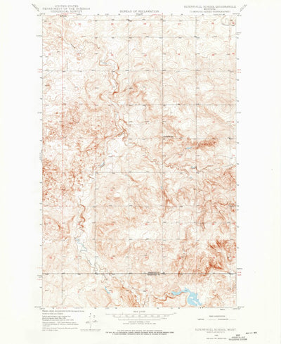 United States Geological Survey Sunnyhill School, MT (1948, 24000-Scale) digital map