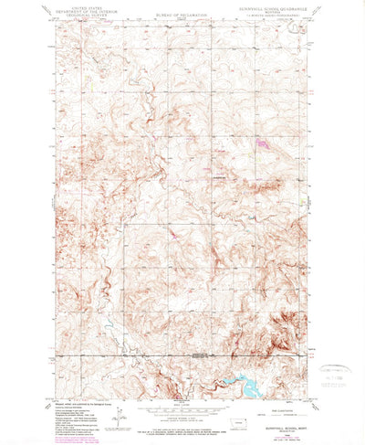 United States Geological Survey Sunnyhill School, MT (1988, 24000-Scale) digital map