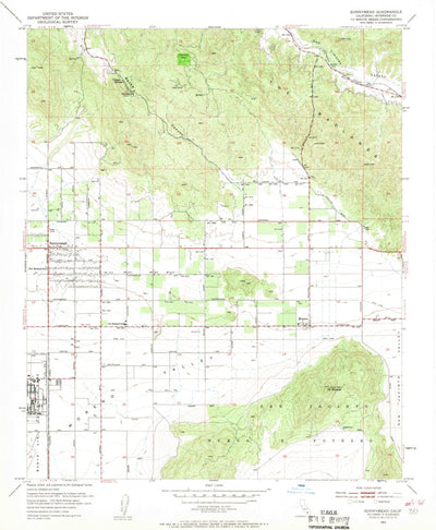 United States Geological Survey Sunnymead, CA (1953, 24000-Scale) digital map