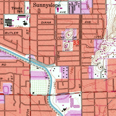 United States Geological Survey Sunnyslope, AZ (1965, 24000-Scale) digital map