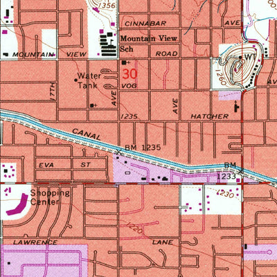 United States Geological Survey Sunnyslope, AZ (1965, 24000-Scale) digital map