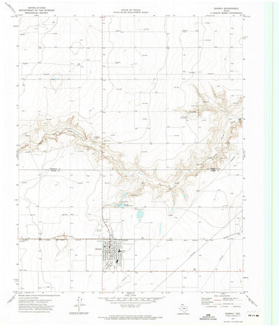 United States Geological Survey Sunray, TX (1972, 24000-Scale) digital map