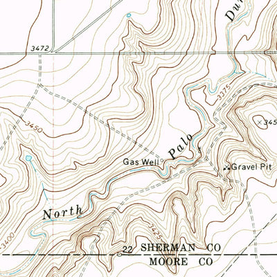 United States Geological Survey Sunray, TX (1972, 24000-Scale) digital map