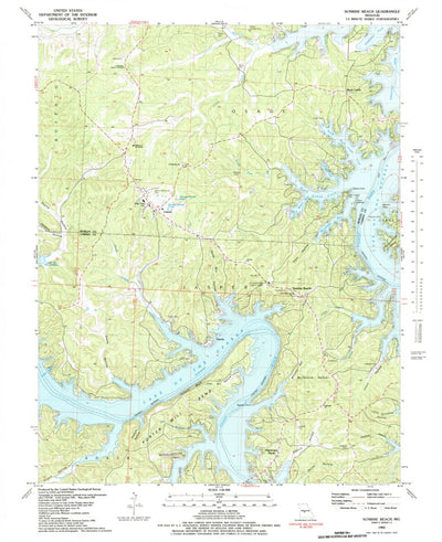 United States Geological Survey Sunrise Beach, MO (1983, 24000-Scale) digital map
