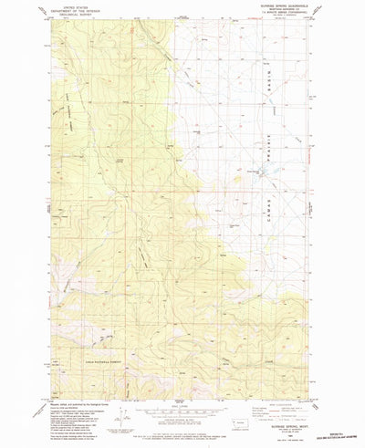 United States Geological Survey Sunrise Spring, MT (1984, 24000-Scale) digital map