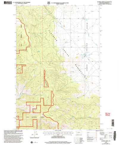 United States Geological Survey Sunrise Spring, MT (1999, 24000-Scale) digital map