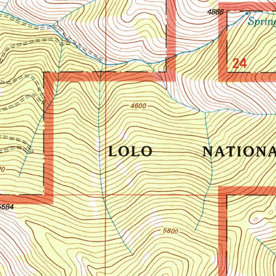United States Geological Survey Sunrise Spring, MT (1999, 24000-Scale) digital map
