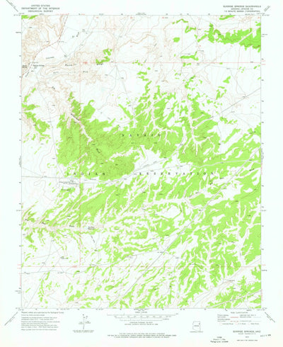 United States Geological Survey Sunrise Springs, AZ (1973, 24000-Scale) digital map