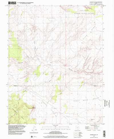 United States Geological Survey Sunset Flat, UT (1997, 24000-Scale) digital map