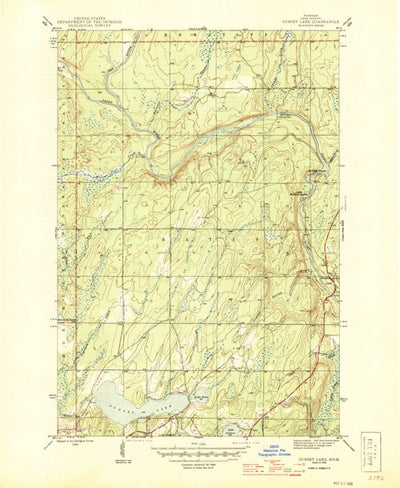 United States Geological Survey Sunset Lake, MI (1946, 31680-Scale) digital map