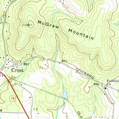 United States Geological Survey Sunset Village, GA (1971, 24000-Scale) digital map