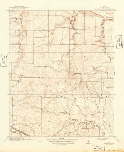United States Geological Survey Sunshine Hill, TX-OK (1918, 31680-Scale) digital map