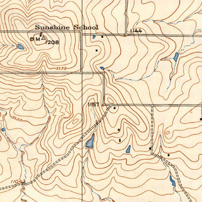 United States Geological Survey Sunshine Hill, TX-OK (1918, 31680-Scale) digital map