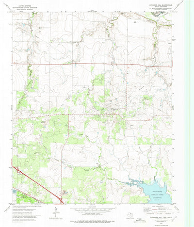 United States Geological Survey Sunshine Hill, TX-OK (1972, 24000-Scale) digital map