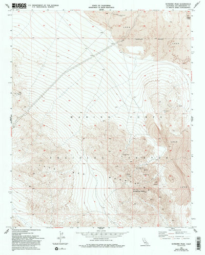 United States Geological Survey Sunshine Peak, CA (1955, 24000-Scale) digital map