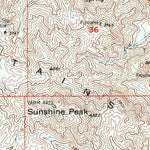 United States Geological Survey Sunshine Peak, CA (1955, 24000-Scale) digital map