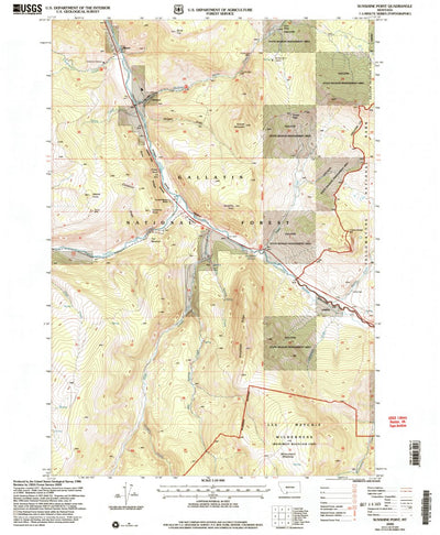 United States Geological Survey Sunshine Point, MT (2000, 24000-Scale) digital map