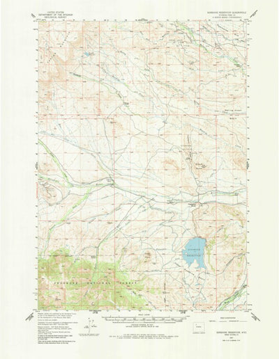 United States Geological Survey Sunshine Reservoir, WY (1957, 62500-Scale) digital map