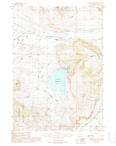 United States Geological Survey Sunshine Reservoir, WY (1987, 24000-Scale) digital map